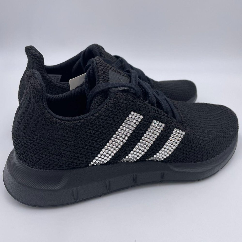 Swarovski Adidas Swift Run Black Womens Shoes - Picture 5 of 10